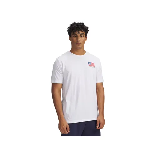 Under Armour Freedom Left Chest Short Sleeve White SM Logo