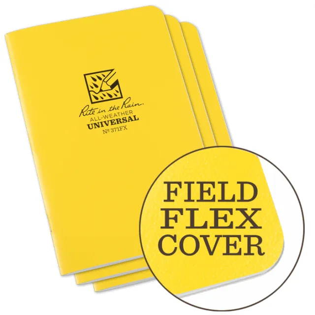 Rite in the Rain Field-Flex Universal Stapled Notebook 3-Pack 4.625x7 - Rite in the Rain