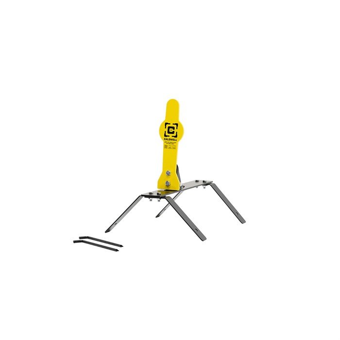 Caldwell AR500 Steel Yellow Pepper Popper Target, Auto Reset, 33% Size, 7-Inch Base, Includes Ground Stakes, 1178560 Model - Caldwell - 33%