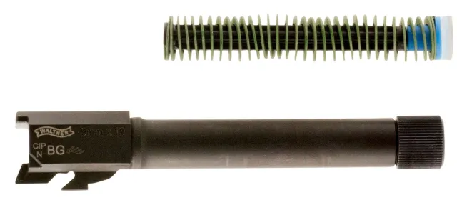 Walther Ppq M2 9mm Threaded Barrel Kit 4.6 in Black Steel Polygonal - Walther - 9MM
