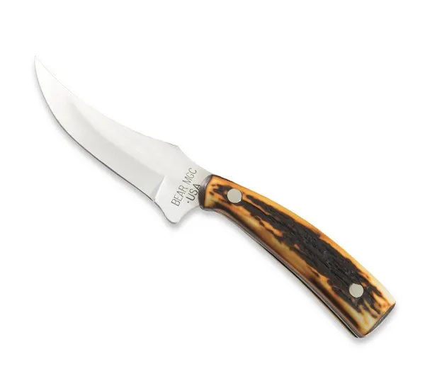 Buy Bear & Son 753Z Upswept Skinner 3.1" Staglon with Leather Sheath online
