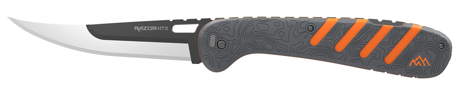 Outdoor Edge HTX50Y-6C Razor HTX 5" Folding Knife Gray/Orange - Outdoor Edge