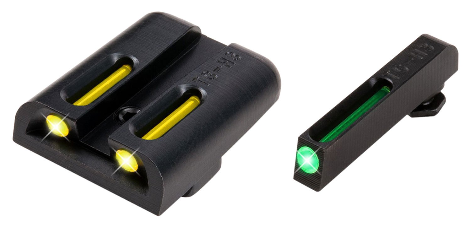 GSM Outdoors TruGlo TFO Glock High Sights Green Front Yellow Rear - GSM Outdoors