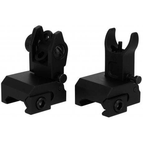 Buy Tacfire IS001 AR Flip Up Iron Sights, T6 6061 Aluminum, Adjustable A2 Post online