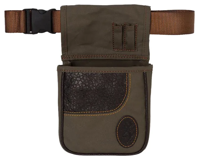 Browning 121504843 Laredo Shell Pouch Olive Canvas/Leather Belt Mount - Browning