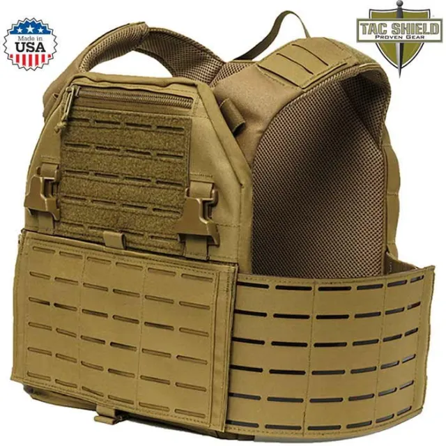 TAC SHIELD RZR MOLLE PLATE CARRIER LRG COYOTE