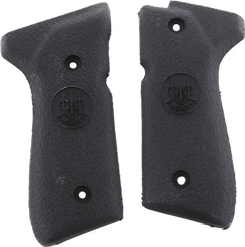 Beretta E00752 Thin Rubber Grips for 92/M9/96 Full Size Handguns, Black - Beretta
