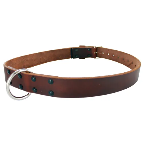 Gould & Goodrich Restraining Belt Leather Adjustable Security Strap - Gould & Goodrich
