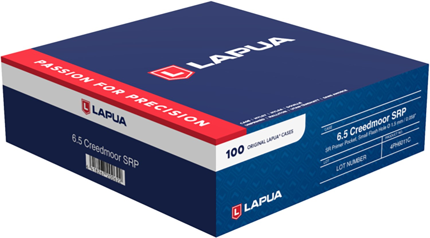 Lapua 6.5 Creedmoor Brass Small Rifle Primer 100/ct 4PH6011C - LAPUA - 6.5 Creedmoor