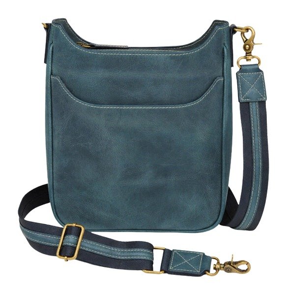 GTM GTM-CZY/17 Blue Slim Crossbody Concealed Carry Satchel Buff - GTM