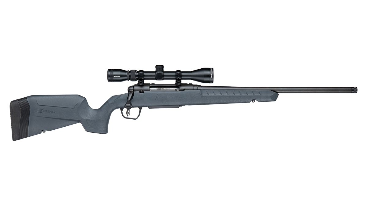 Savage Axis 2 XP G4 Rifle 22-250 Rem 20 in. BLK/Gray Stock 4rd w/3-9X40 BDC - Savage Arms - 22-250 Rem