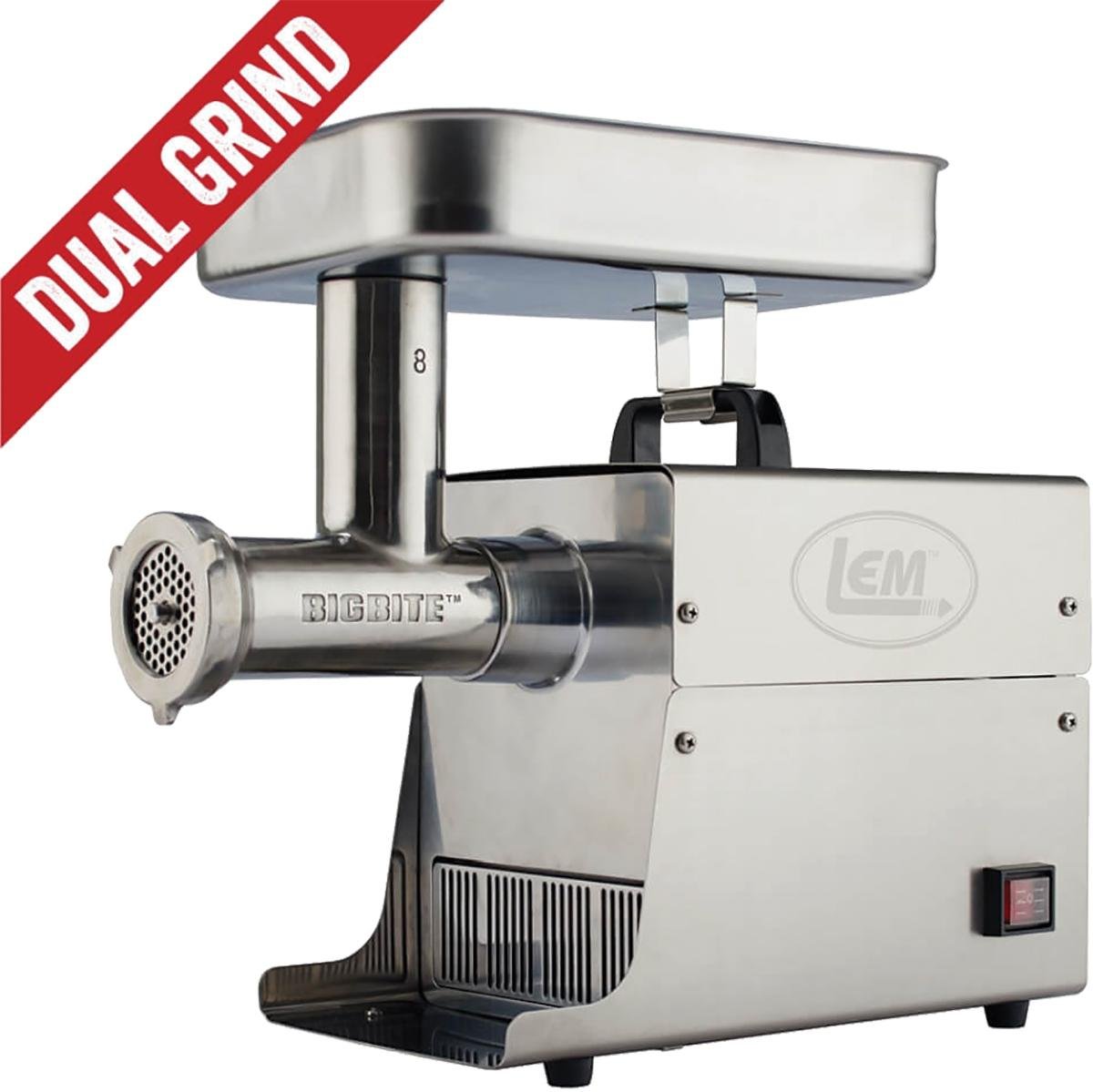 LEM Big Bite Dual Grind Meat Grinder 0.5HP Stainless Steel - DNZ Products