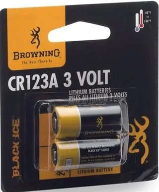 Browning 3742000 CR123A Lithium Battery 3 Volt 2 Pack - Browning