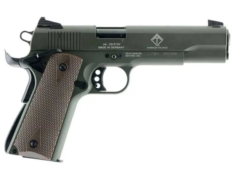 GSG GSG2210M1911G 1911 22 LR 10+1 5" Threaded Barrel OD Green... - American Tactical Imports - 22 LR
