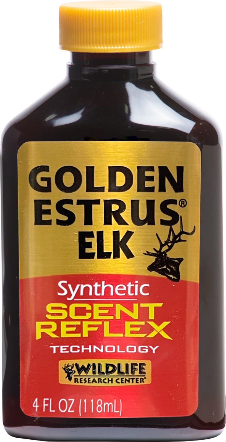 Wildlife Research 44714 Golden Estrus Synthetic Elk 4 oz Bottle - Wildlife Research