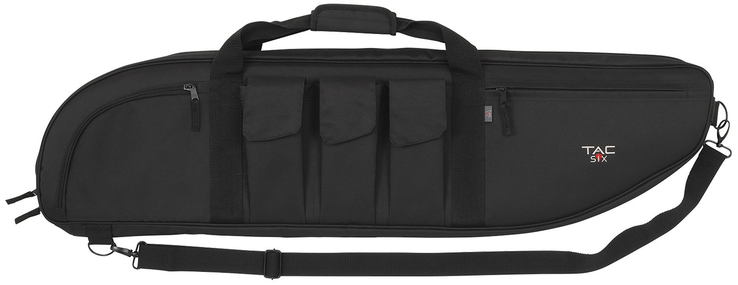 Buy Tac Six 10929 Batallion Tactical Case Endura Black Finish 3 Pockets 2 Mags Accessory Pockets Shoulder Strap Padded Handle Polyester Lining 42" L online