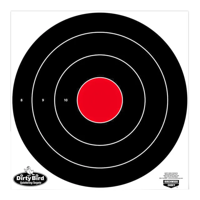 Birchwood Casey Dirty Bird 17.25" Bullseye Tagboard Hanging Black/White 5 Pack - Birchwood Casey - 17.25"