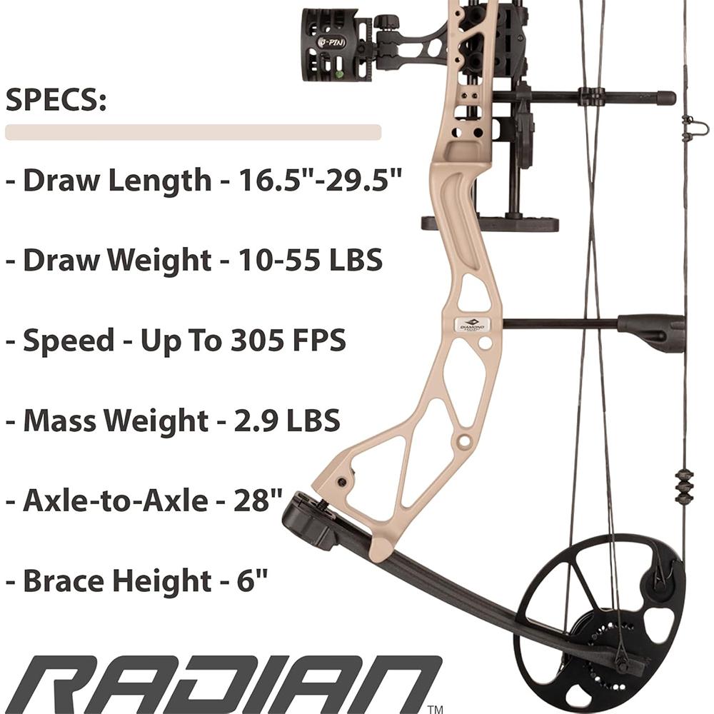 Buy Diamond Radian Bow Package Sandstone 10-55 lbs. RH online