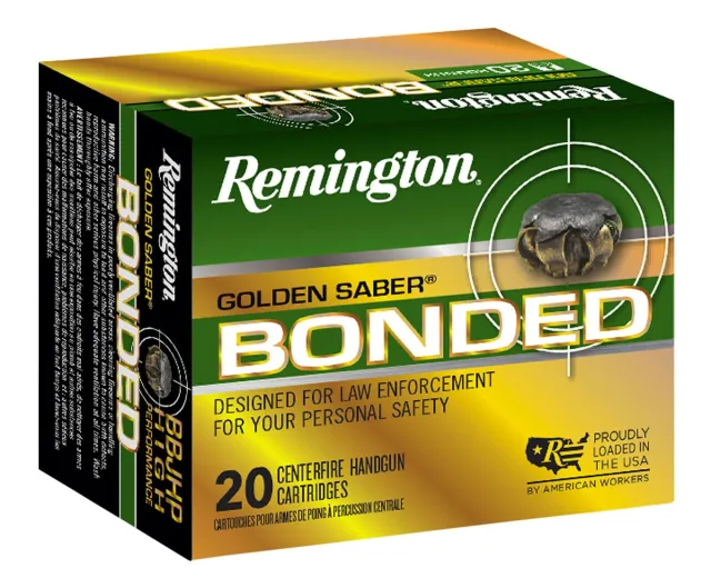 Buy Remington Golden Saber 45 ACP 185 gr BJHP 20/ct Brass Jacketed online