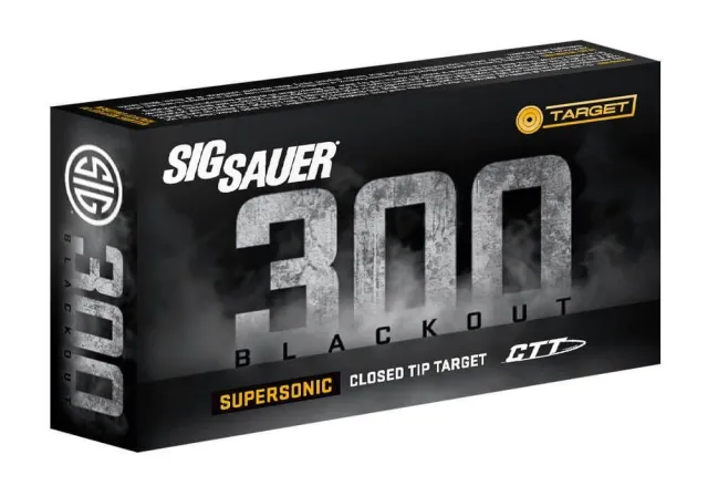 Sig Sauer Target Rifle Ammo 300 Blackout 125 gr. Closed Tip Target 20 rd. - SIG Sauer