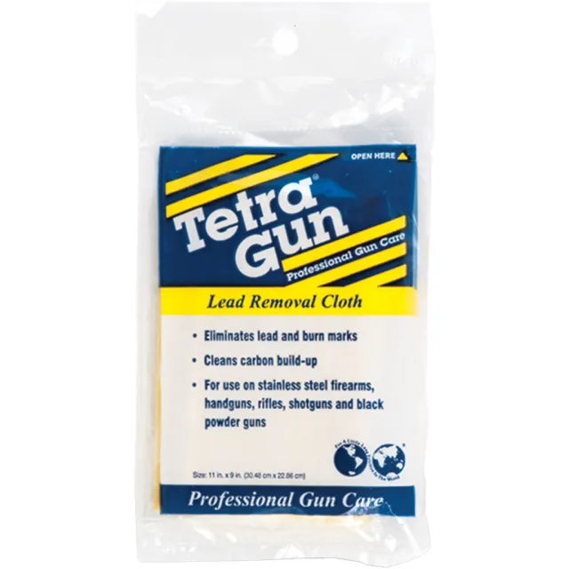 330I Tetra Gun Lead Removal Cloth - Ideal on Stainless Steel Firearms, Handguns, Rifles, Shotguns, Black Powder Guns