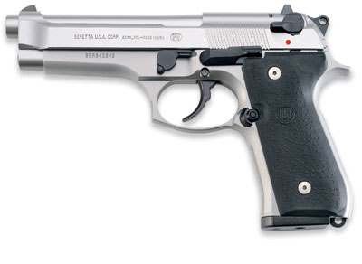 Beretta JS92F500 92FS 9mm 4.9" 15-Shot Inox Black Rubber - Beretta - 9mm