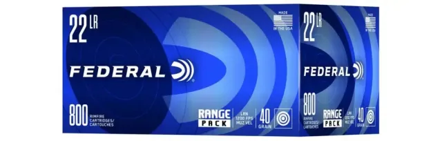 Federal 22LR Ammo 800 Rounds $9.95 Ship Range Pack 22 LR Ammunition rds - Federal Premium Ammunition - 22 LR