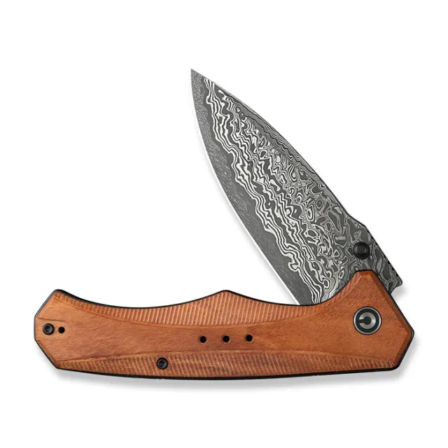 CIVIVI Photonix 3.7 In Damascus Blade Guibourtia Wood Flipper - CIVIVI Knives