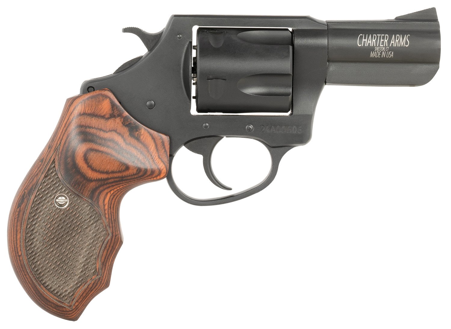Charter Arms 14423 .44 Spl Bulldog Revolver 2.5" Black/Rosewood 5rd - Charter Arms - .44 SPL.