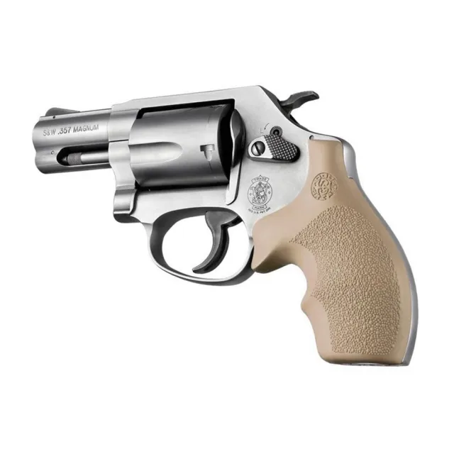 Hogue Overmolded Rubber Bantam Grip S&W Round Butt J-Frame Revolvers FDE - Hogue Inc.