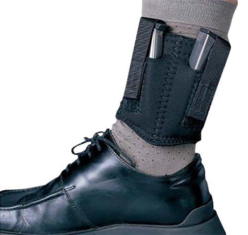 DeSantis N81BJZZZ0 Ankle Double Mag Pouch Black Neoprene Ambidextrous - DeSantis