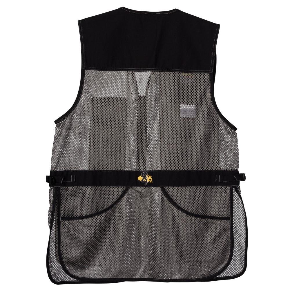 Browning Trapper Creek Mesh Shooting Vest Black/Gray Medium Right Hand - Browning