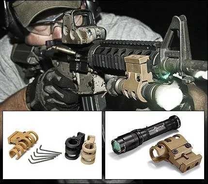 Viking Tactics VTAC-MK4-BK Rail Light Holder Picatinny Weaver System - Viking Tactics