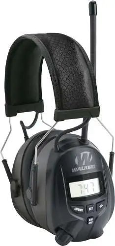 Walker's GWP-RDOM AM/FM Digital Earmuff 25dB Black Over-the-Head - Walker's