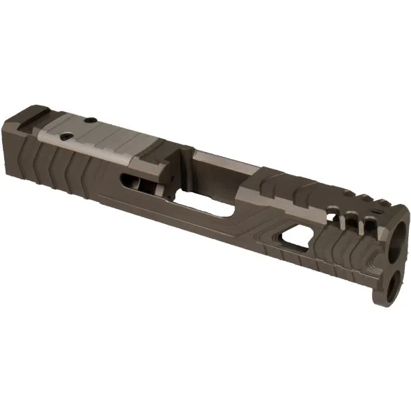 SHARK COAST METHOD GLOCK 43X SLIDE BLACK SHIELD RMSC OPTIC CUT