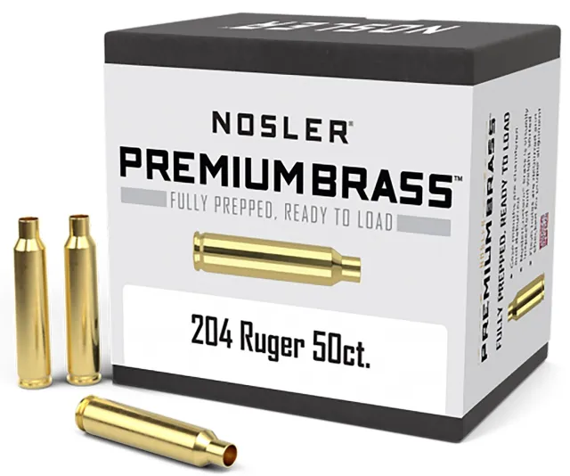 Buy Nosler .204 Ruger Unprimed Brass Cartridge Case 50 Count 10056 online