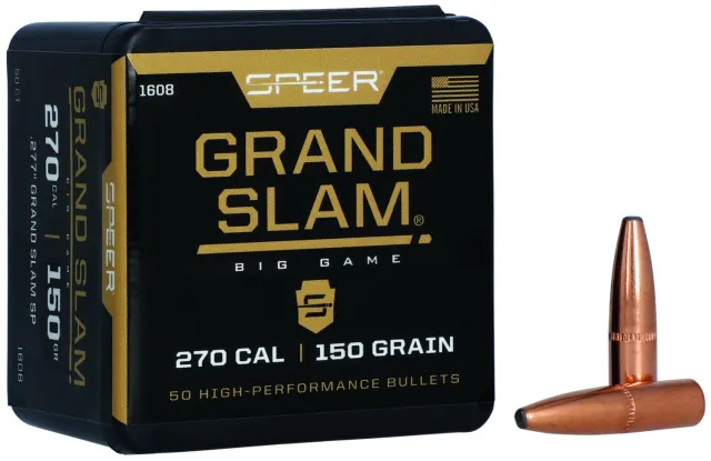 Speer Grand Slam 1608 .277 Caliber 150 Grain Soft Point Bullets 50 Count - Speer - .277