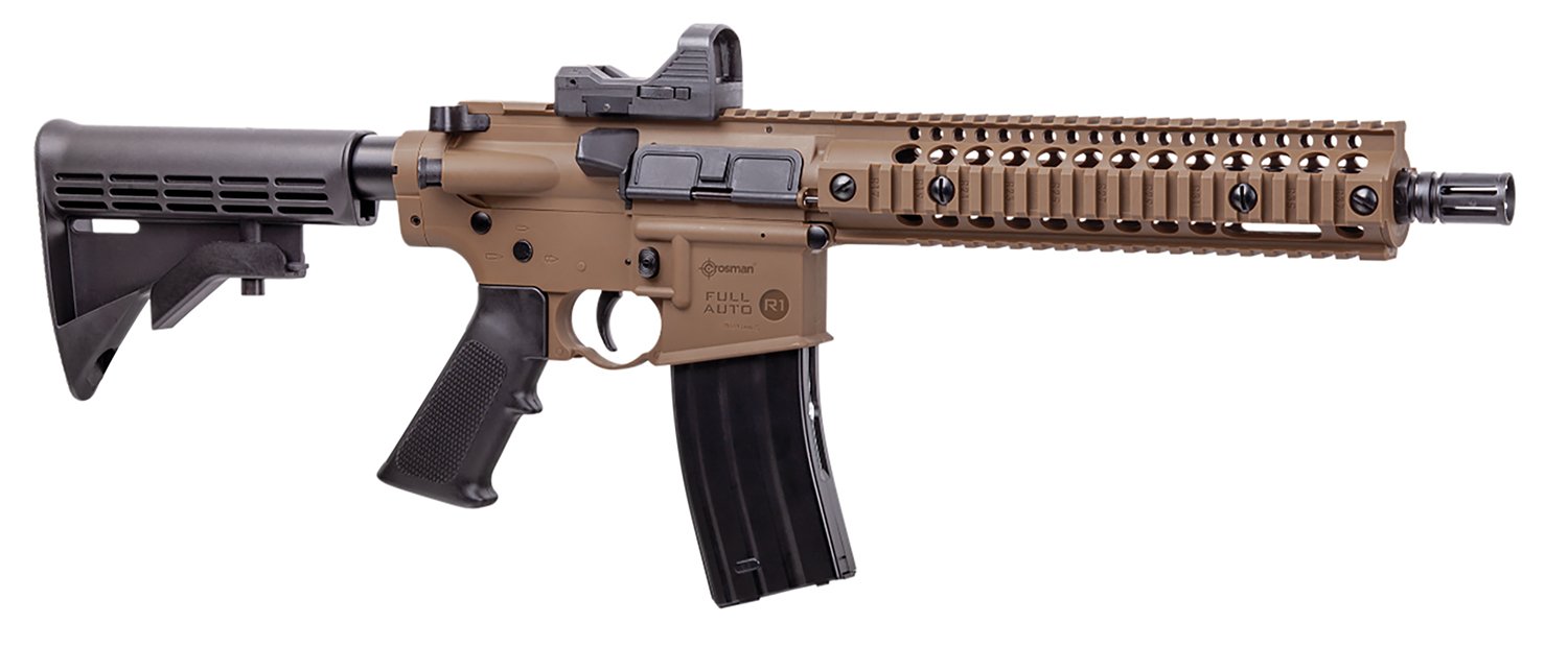 Crosman Full Auto R1 Air Rifle CO2 0.177 in 25rd Capacity Black - Crosman - 177 BB