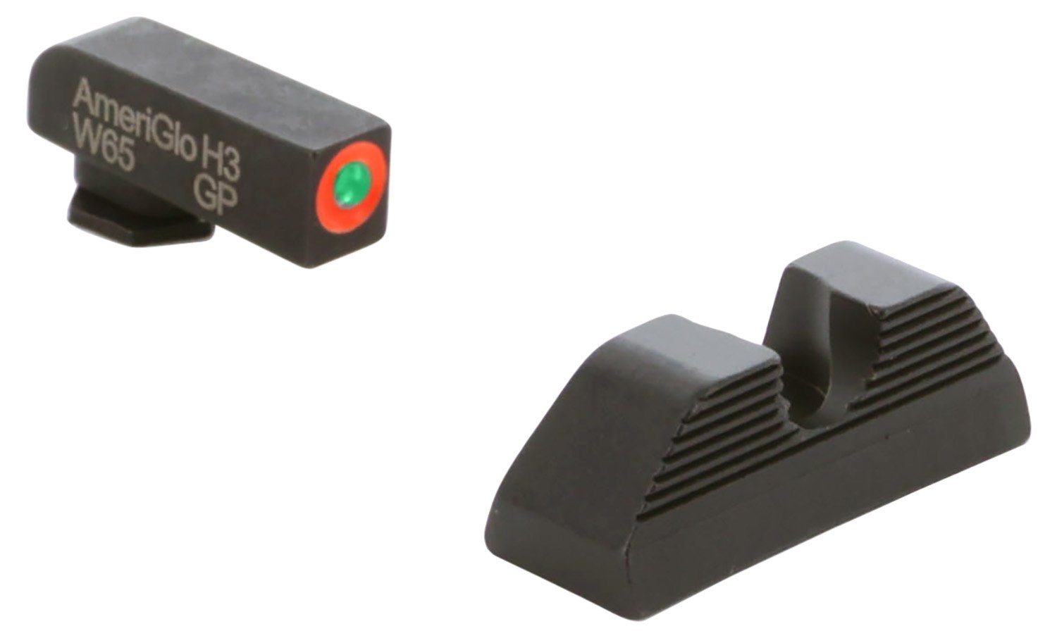 AmeriGlo GL351 Protector Sight Set Glock Green Tritium Orange Outline - AMER