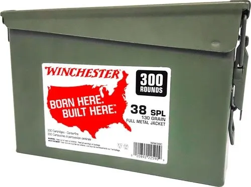 Winchester 38 SPL Ammo Can, 300rd 130gr FMJ, 2/Case