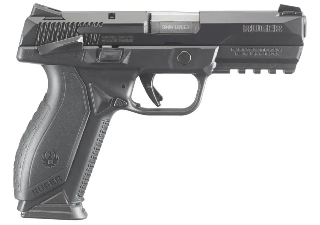 Ruger 8608 American Duty Pistol, 9mm Luger, 17+1 Capacity, 4.20" Stainless Steel Barrel, Black Nitride Slide, Glass-Filled Nylon Grip Frame, Novak 3-Dot Sights