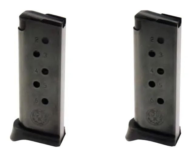 Ruger LCP 380 ACP 6 Rd Black Finish 2 Pack - Ruger - 380 ACP