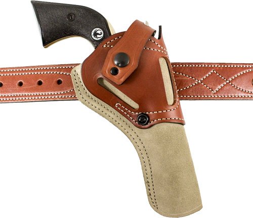 Buy DeSantis 189NJ1QZ0 Wild Hog Leather Holster Ruger Single Six 5.5" Tan online