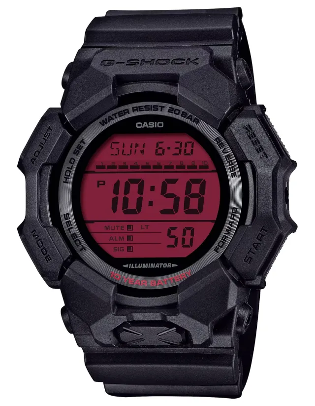 GSHOCK GD010BBR1CR Digital Black Red Tactical Watch - GSHOCK