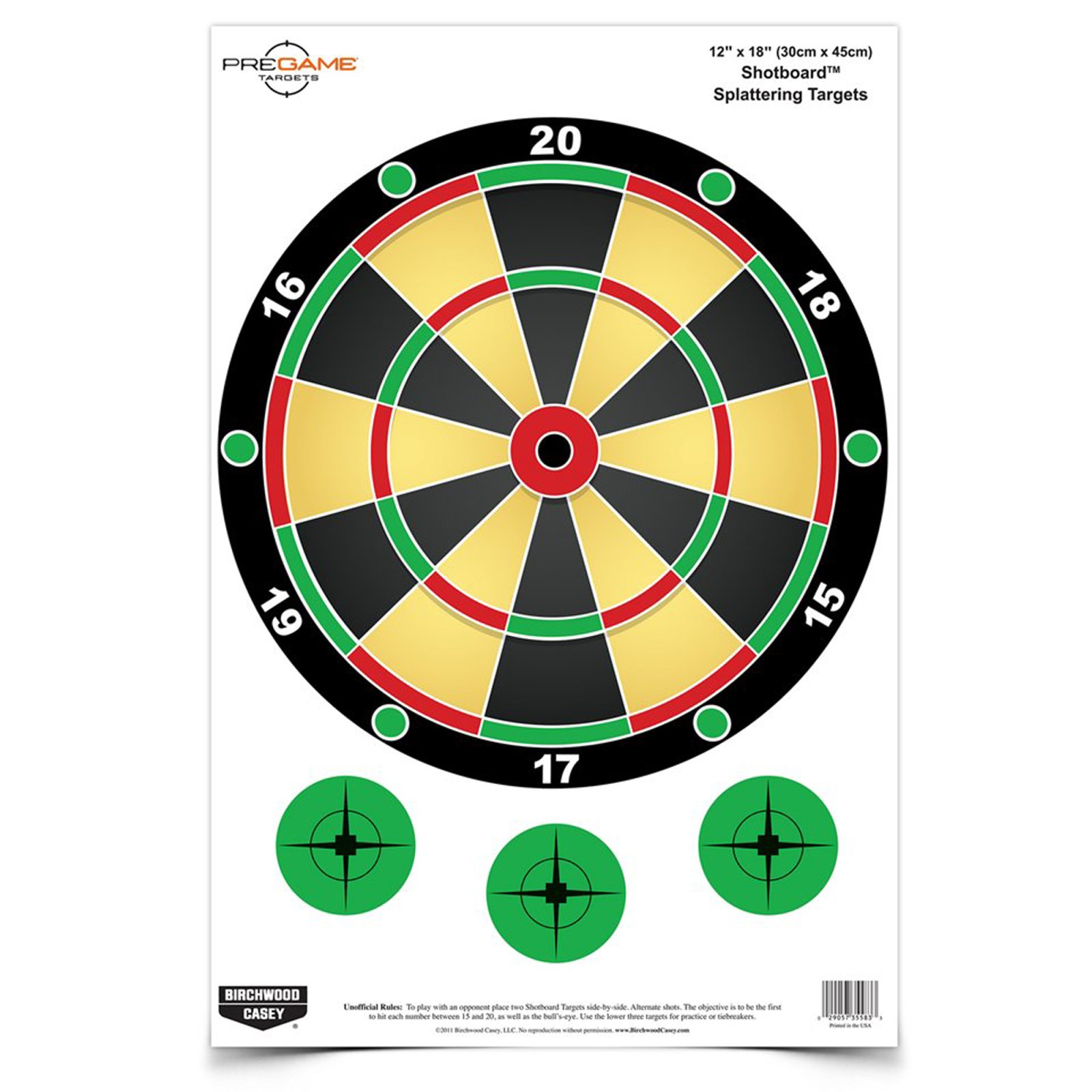 Birchwood Casey 35562 Paper Targets 12 in x 18 in 8 Pack Splatter Design - Birchwood Casey - 12" X 18"