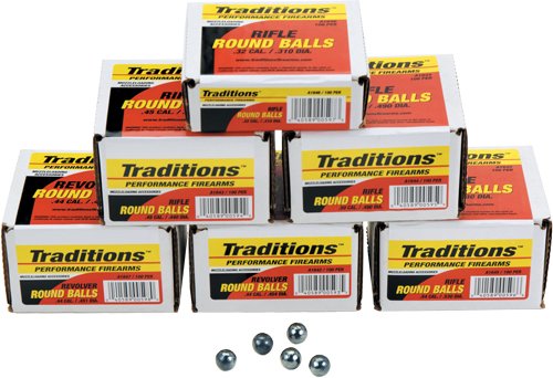 Traditions .36CAL .3756 Revolver Roundball Bullets 100pk