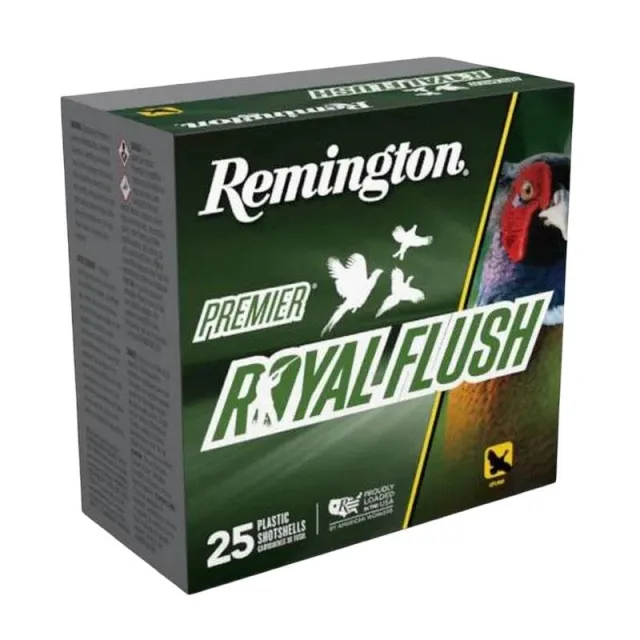 Remington Premier Royal Flush Shotshells 20ga 3 1oz 1450 fps #4 25/ct - Remington Arms Company, LLC