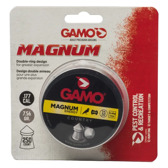 Gamo USA Gamo Magnum Spire Point Double Ring .177 Pellet Pointed Nose Tin - Gamo USA