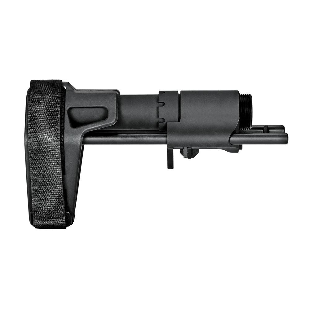 SB Tactical PDW01SB 3-Position Adjustable Brace, Black Elasto-Polymer, AR-15 Accessory, Includes Buffer Tube - SB Tactical