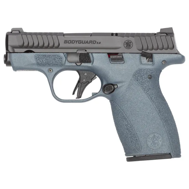 S&W Bodyguard 2.0 Blue Titanium Handgun .380 Auto 10rd Magazines(2) 2.75 Barrel Chamber Indicator Manual Safety CA Compliant